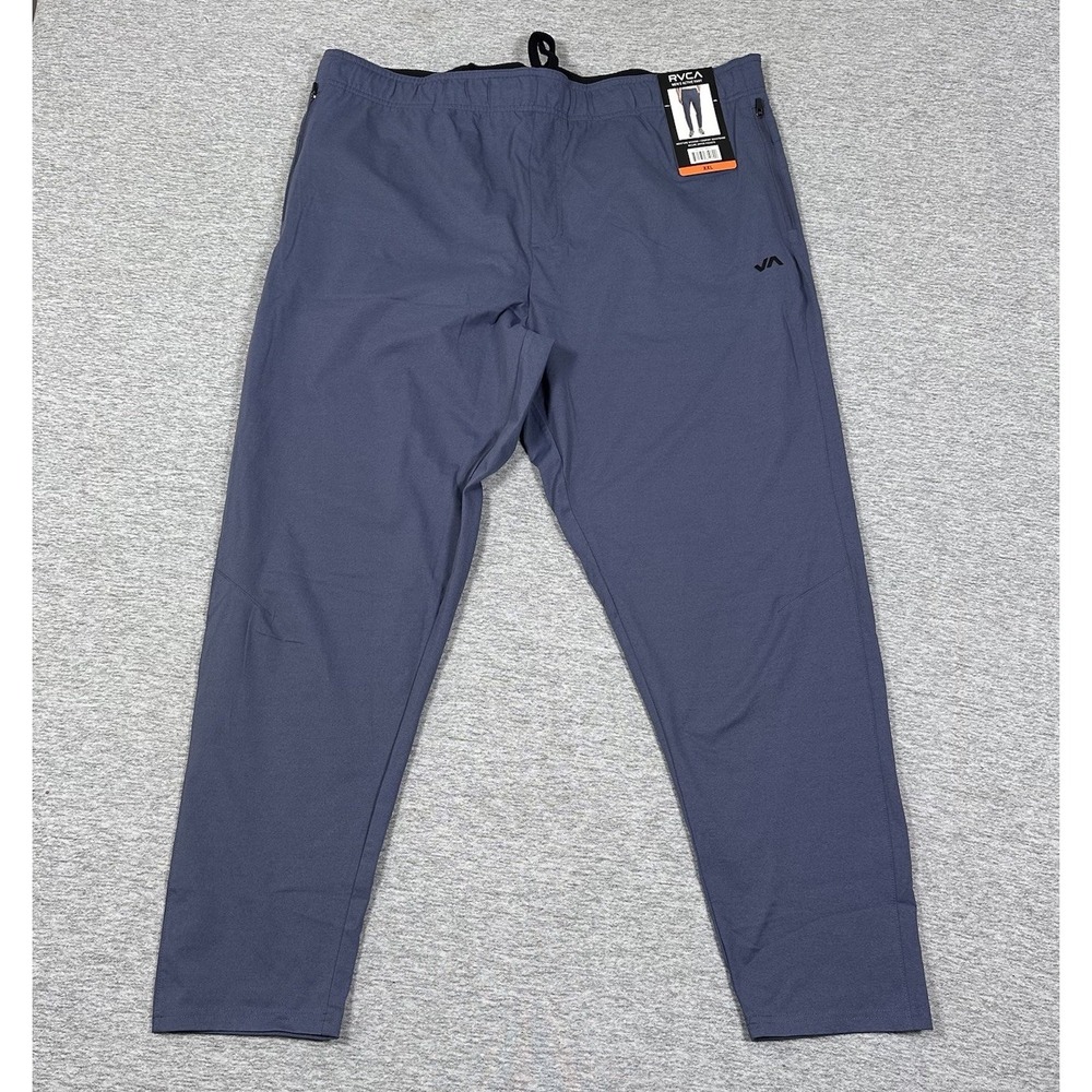 RVCA Active Pants Mens Size XXL Blue Performance Wicking Travel Everyday NEW